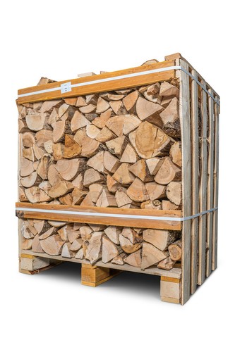 Medium firewood crate full - full, of